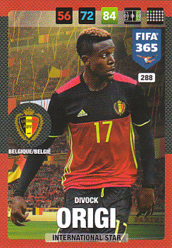 Divock Origi Belgium 2017 FIFA 365 International Star #288